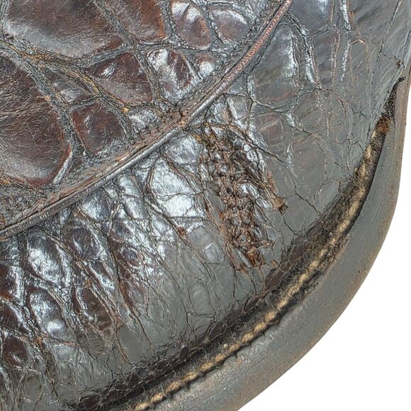 Vintage Exotic Justin Cowboy Boots Mens size 9D Brown Western 9020 White Label - Picture 5 of 16